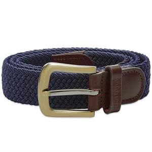 Barbour Stretch Webbing Leather Trim Belt